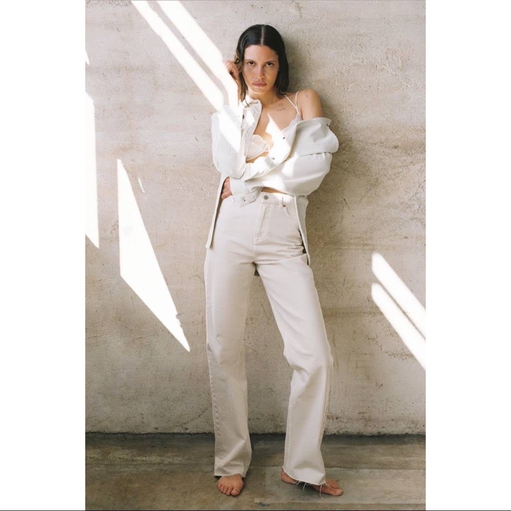 the 90’s full length griege jean